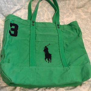 Ralph Lauren Big Pony canvas tote
